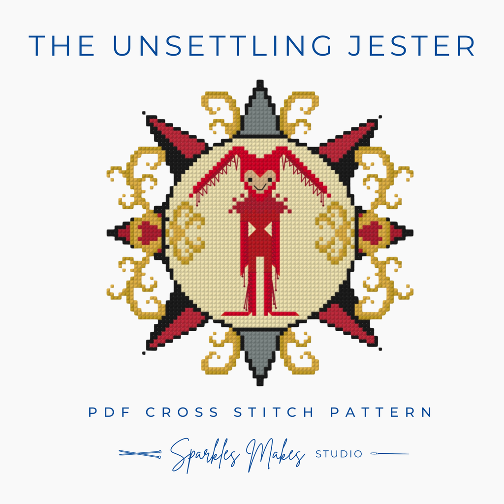 The Unsettling Jester Ash Bentley Inspired Cross Stitch Pattern PDF Download