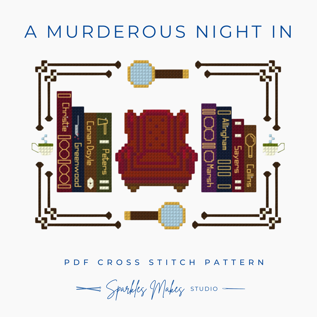 A Murderous Night In Murder Mystery Inspired Cross Stitch Pattern PDF Download