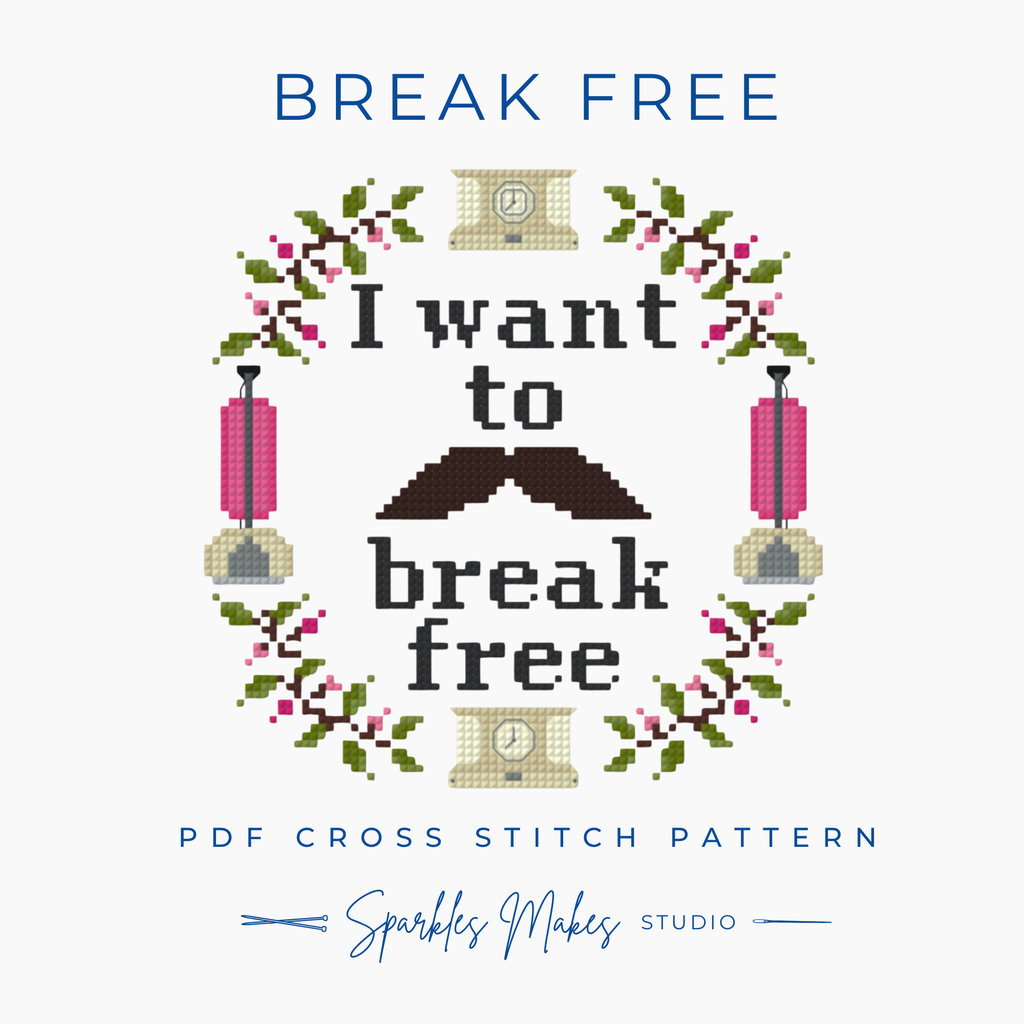 Break Free Freddie Mercury Queen Inspired Cross Stitch Pattern PDF Download