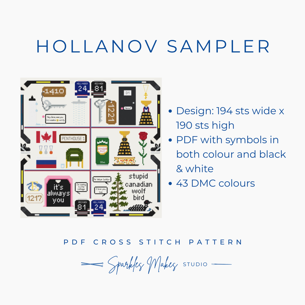 Heated Rivalry Inspired Cross Stitch Pattern Bundle No. 2 PDF Download