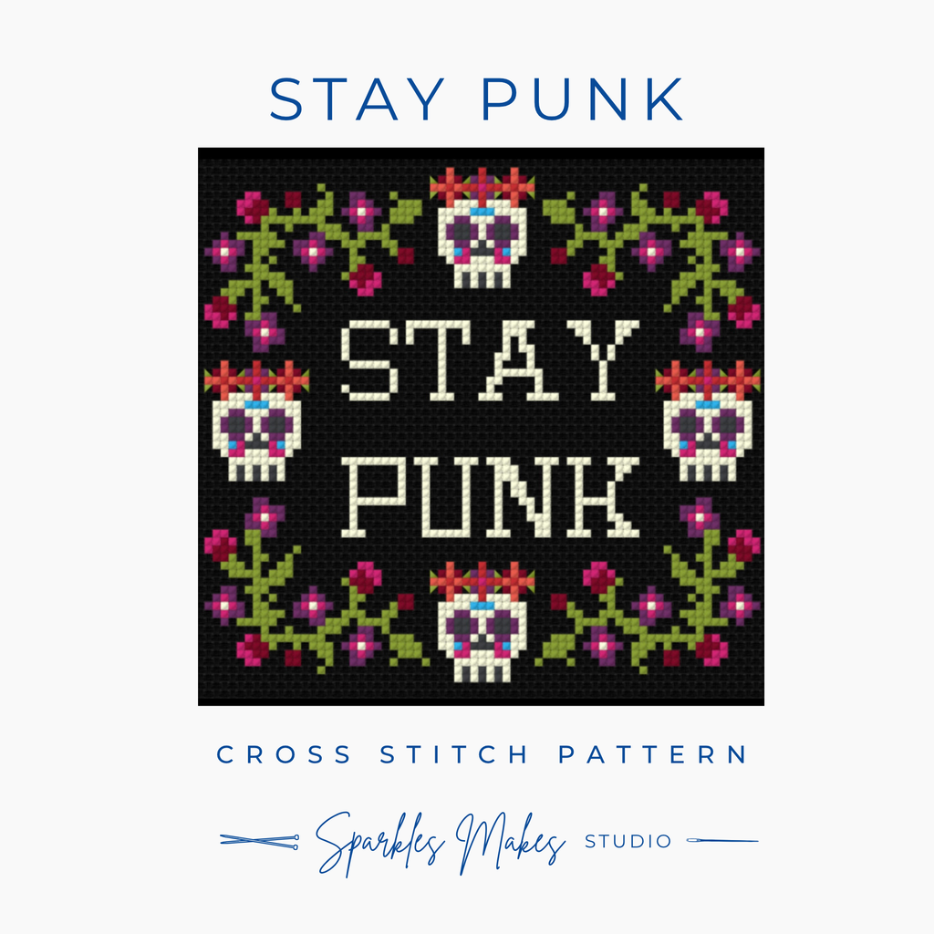 Stay Punk Cross Stitch Pattern PDF Download