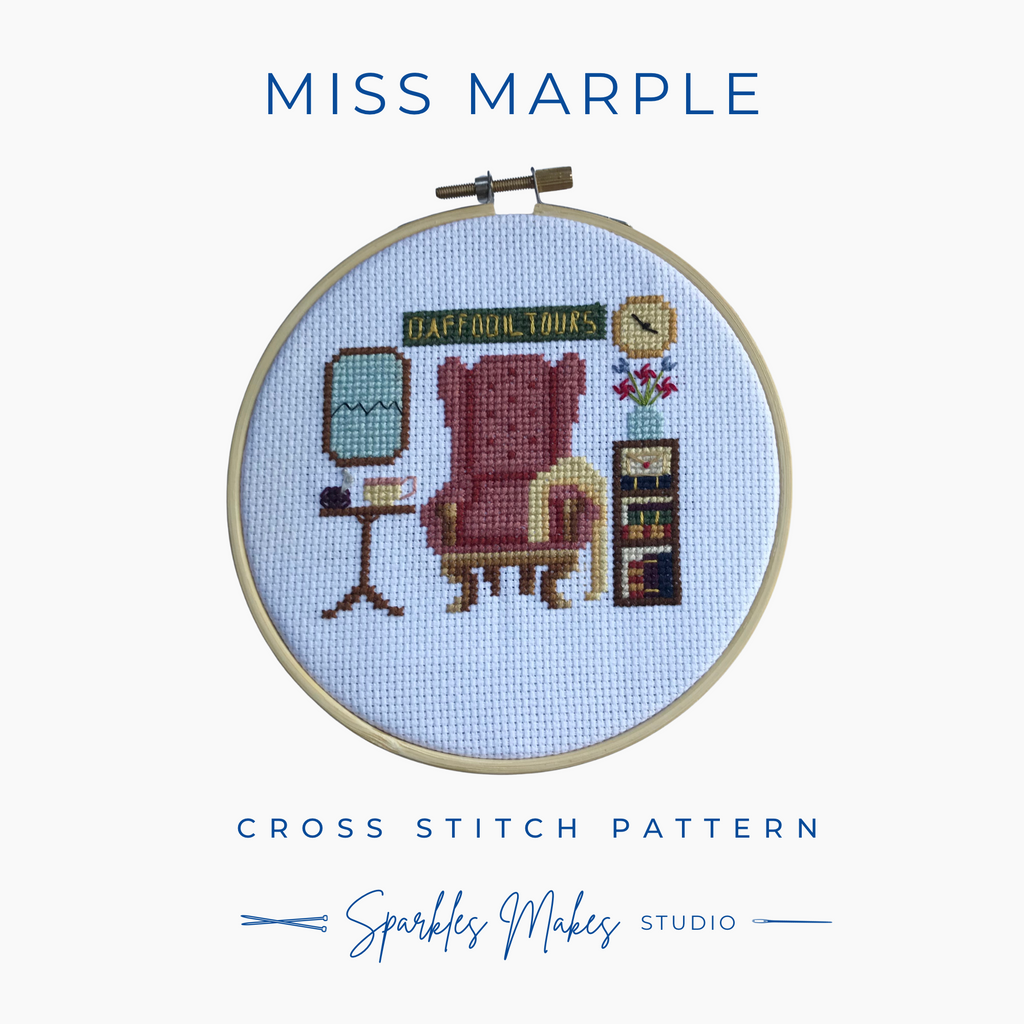 Whodunnit Murder Mystery Inspired Sampler Cross Stitch Pattern PDF Download