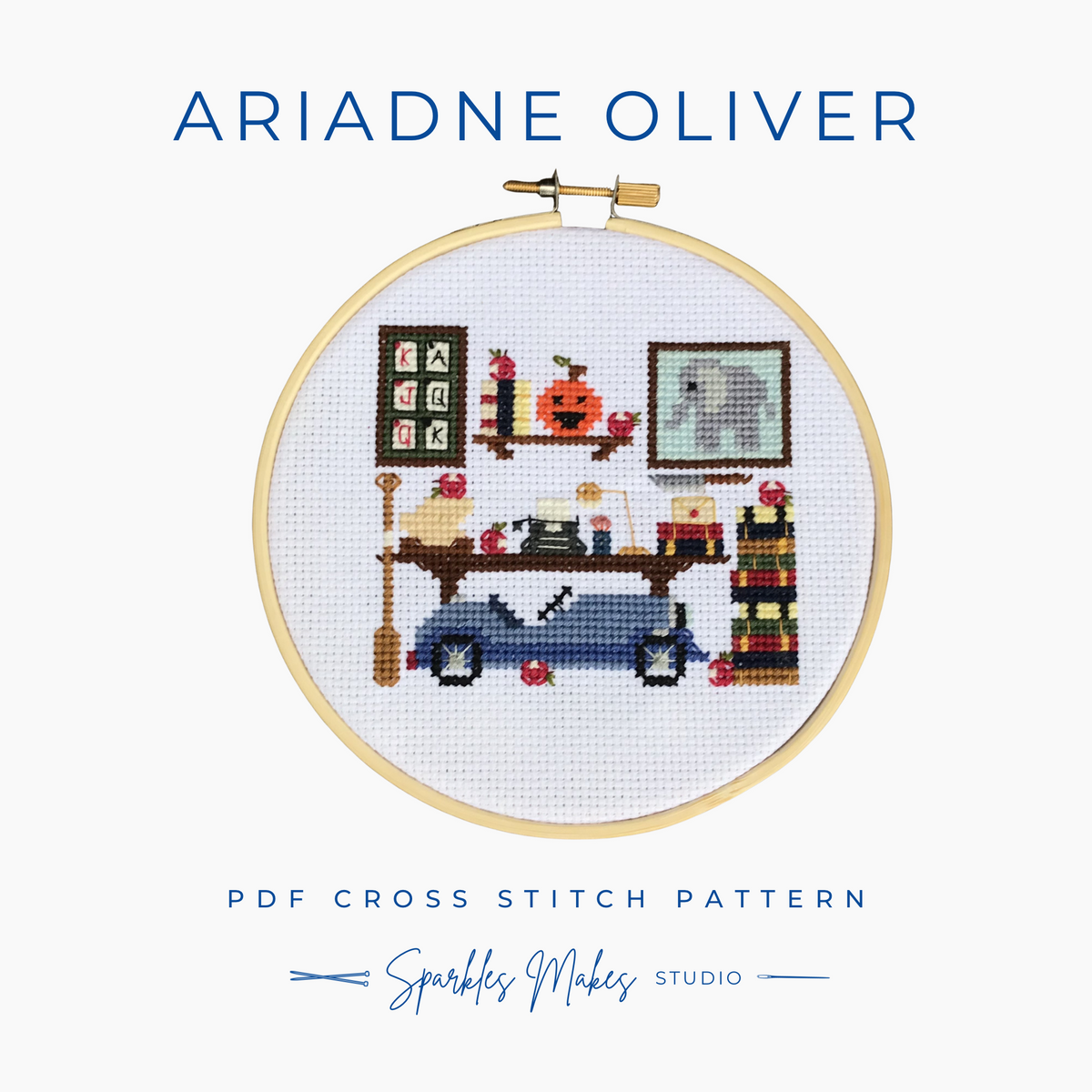 Whodunnit Murder Mystery Inspired Sampler Cross Stitch Pattern PDF Download