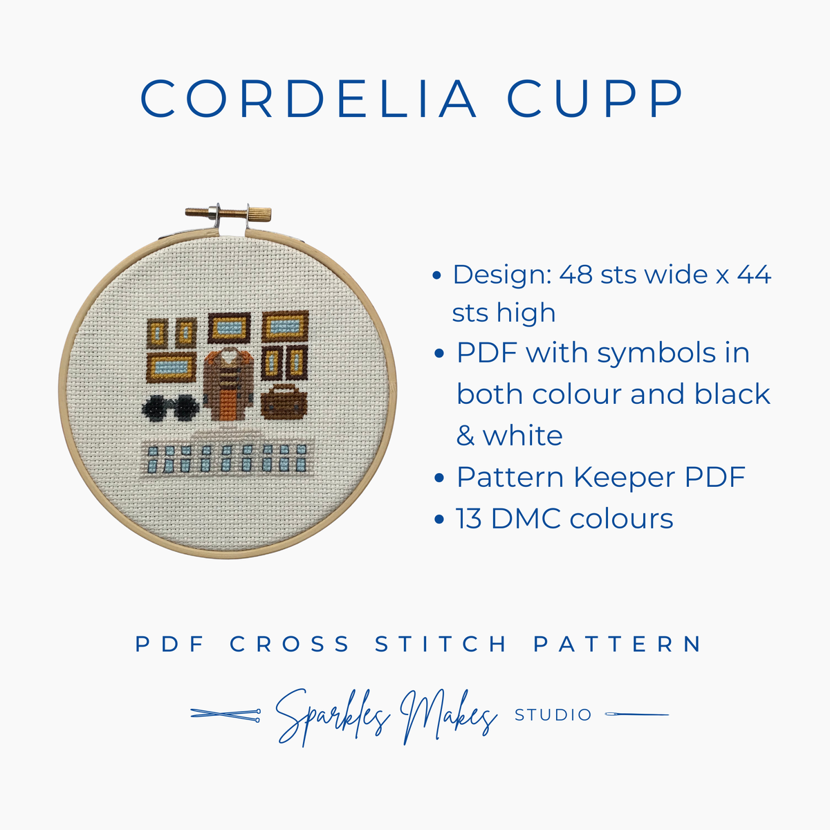 Whodunnit Murder Mystery Inspired Sampler Cross Stitch Pattern PDF Download