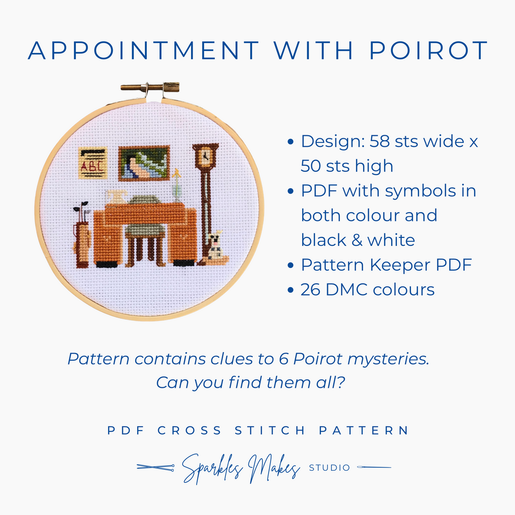 Whodunnit Murder Mystery Inspired Sampler Cross Stitch Pattern PDF Download