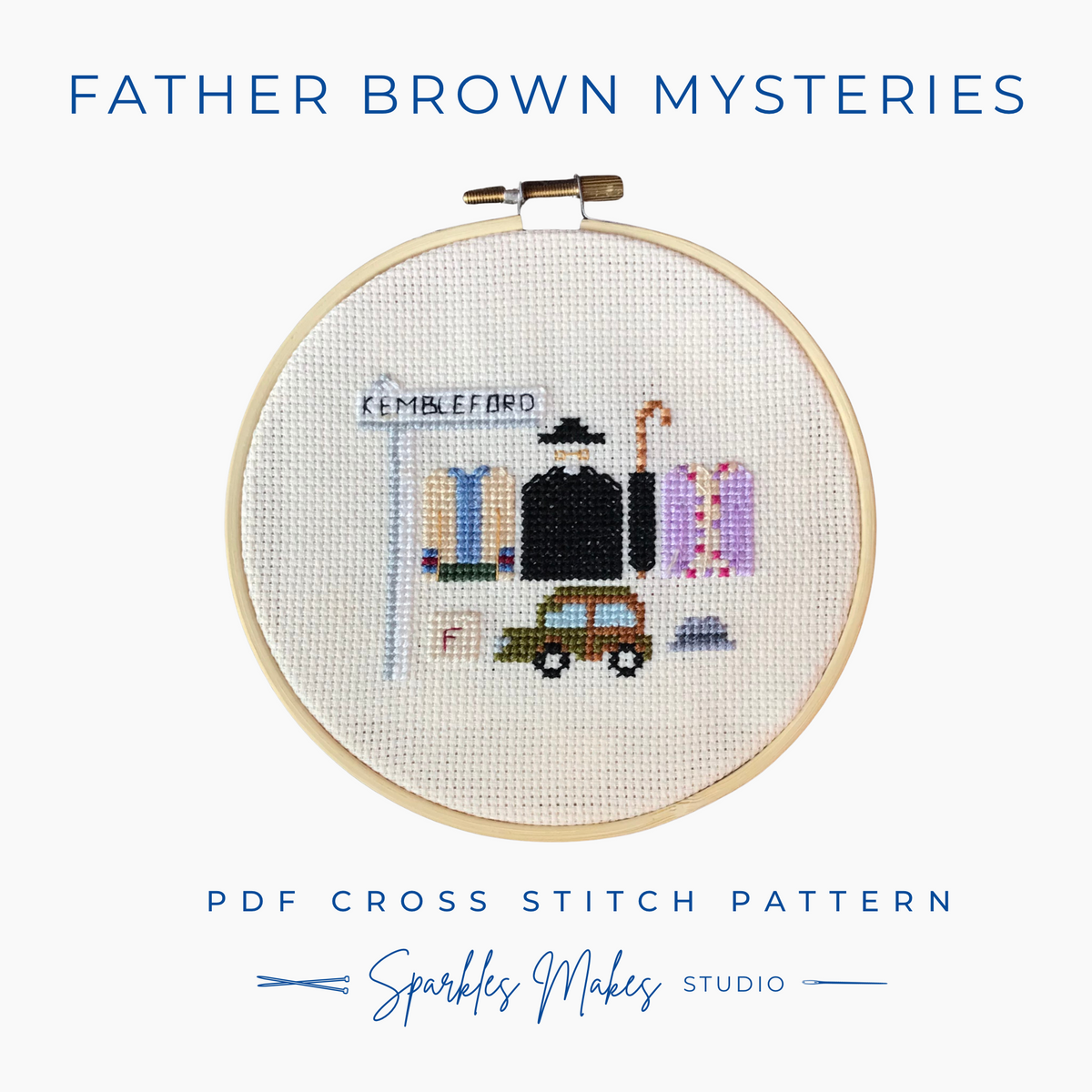 Whodunnit Murder Mystery Inspired Sampler Cross Stitch Pattern PDF Download