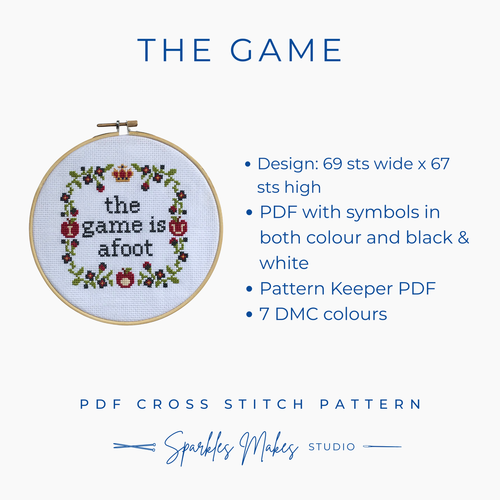 Holmes & Watson Inspired Cross Stitch Pattern Bundle PDF Download
