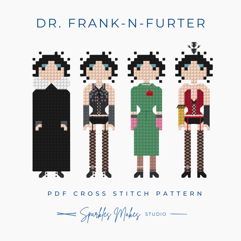 Dr. Frank-N-Furter Rocky Horror Picture Show Inspired Cross Stitch Pattern PDF Download