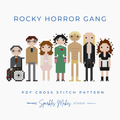 Rocky Horror Gang Rocky Horror Picture Show Inspired Cross Stitch Pattern PDF Download