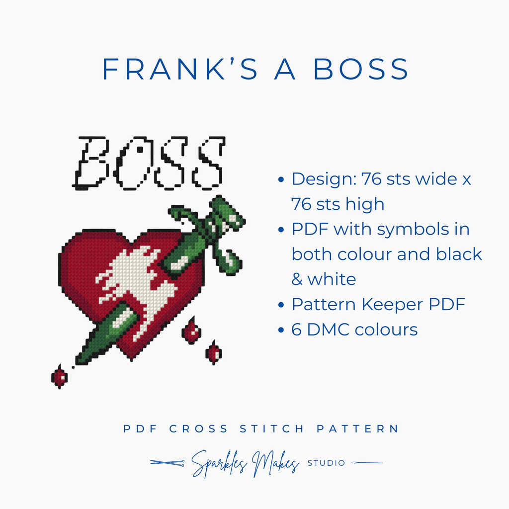 Frank’s A Boss Rocky Horror Picture Show Inspired Cross Stitch Pattern PDF Download