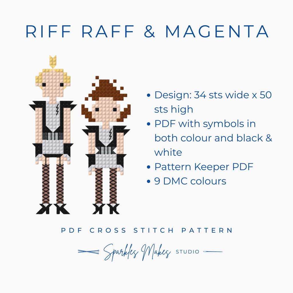 Rocky Horror Picture Show Inspired Cross Stitch Pattern Bundle No. 2 PDF Download