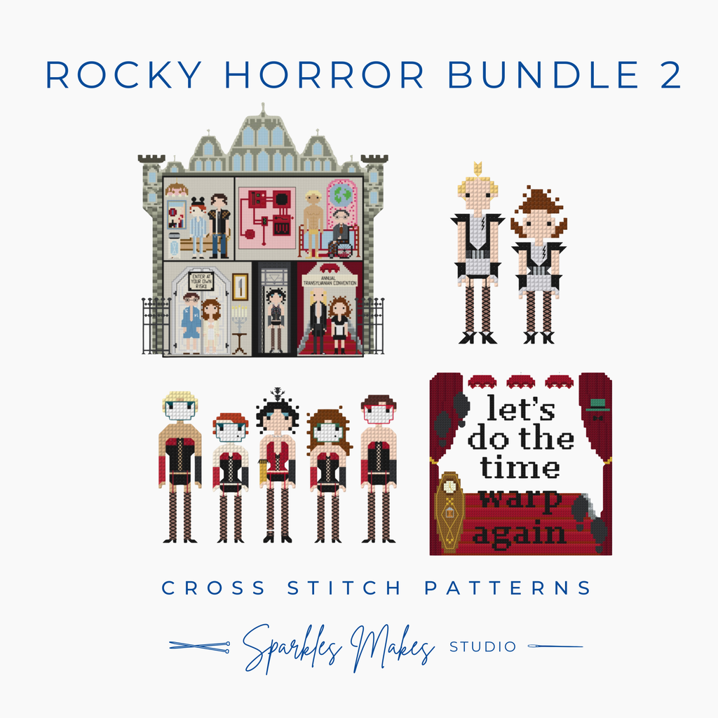 Rocky Horror Picture Show Inspired Cross Stitch Pattern Bundle No. 2 PDF Download
