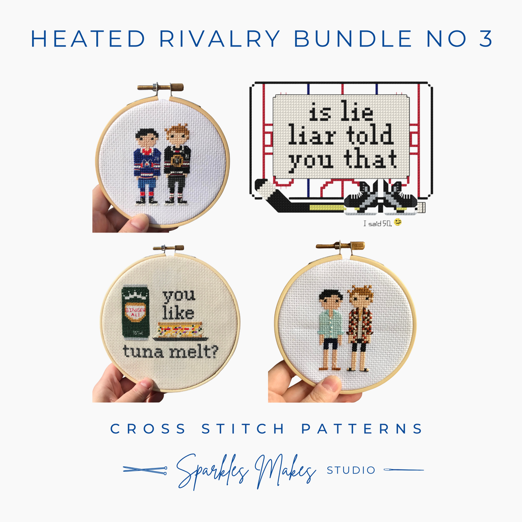 Heated Rivalry Inspired Cross Stitch Pattern Bundle No. 3 PDF Download