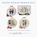Heated Rivalry Inspired Cross Stitch Pattern Bundle No. 3 PDF Download