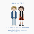 Bill & Ted’s Excellent Adventure Inspired Cross Stitch Pattern PDF Download