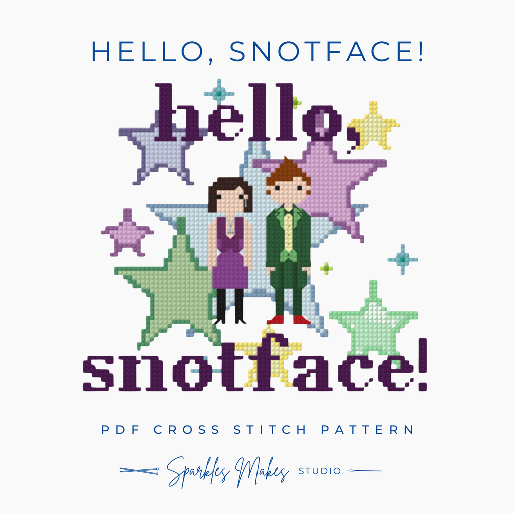 Hello Snotface! Drop Dead Fred Inspired Cross Stitch Pattern PDF Download
