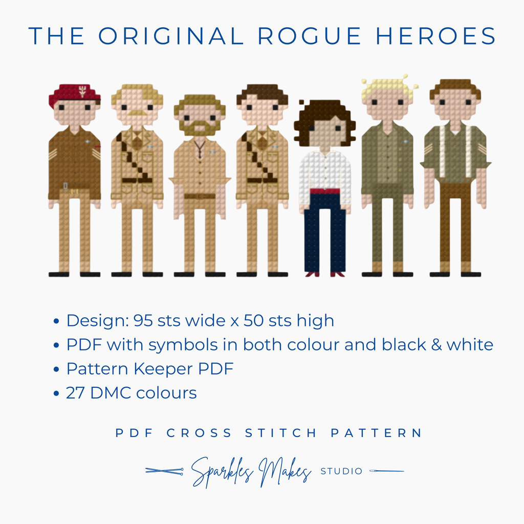 The Original Rogue Heroes SAS Rogue Heroes Inspired Cross Stitch Pattern PDF Download