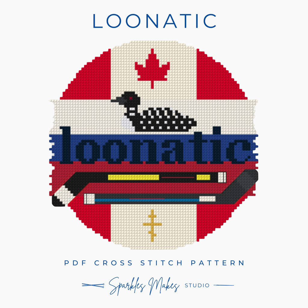 Loonatic Ilya Rozanov & Shane Hollander Hollanov Heated Rivalry Inspired Quote Cross Stitch Pattern PDF Download