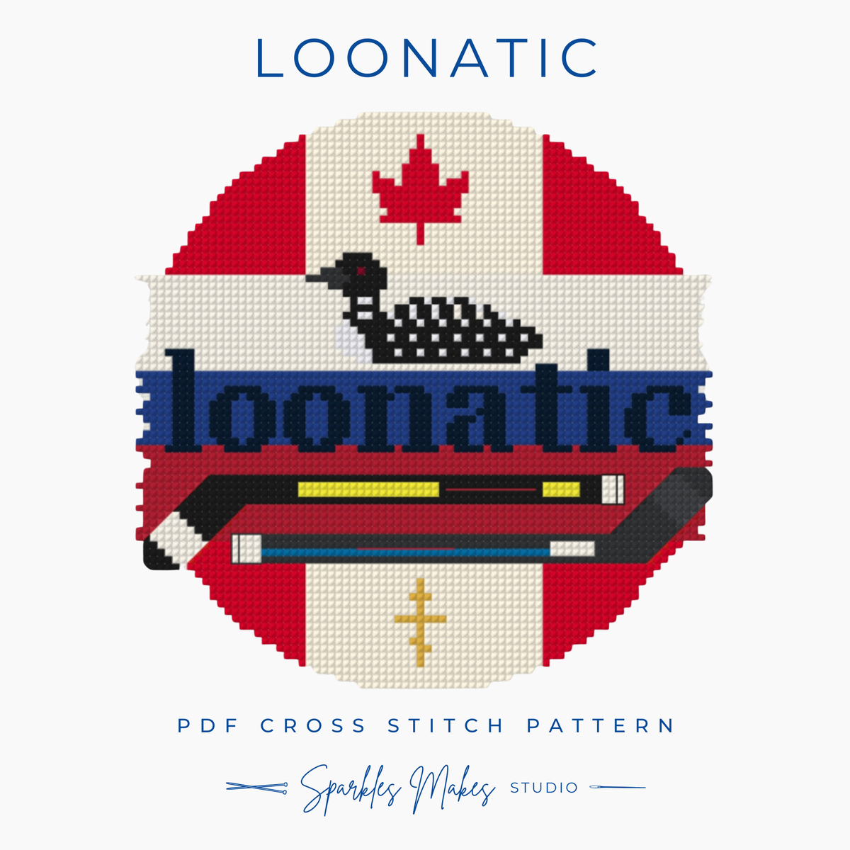Loonatic Ilya Rozanov & Shane Hollander Hollanov Heated Rivalry Inspired Quote Cross Stitch Pattern PDF Download