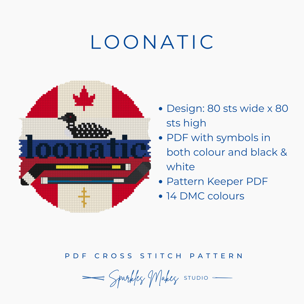 Loonatic Ilya Rozanov & Shane Hollander Hollanov Heated Rivalry Inspired Quote Cross Stitch Pattern PDF Download