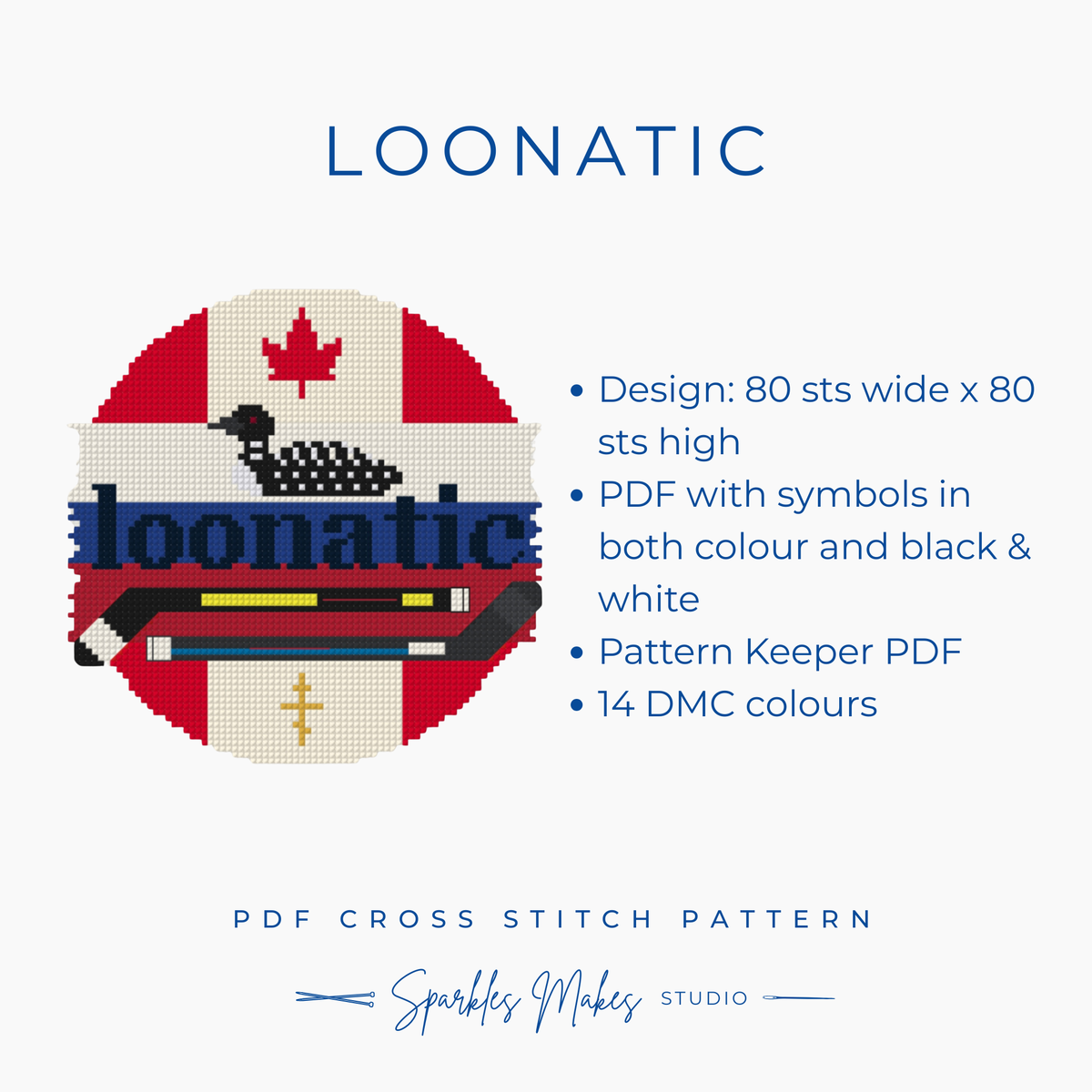 Loonatic Ilya Rozanov & Shane Hollander Hollanov Heated Rivalry Inspired Quote Cross Stitch Pattern PDF Download