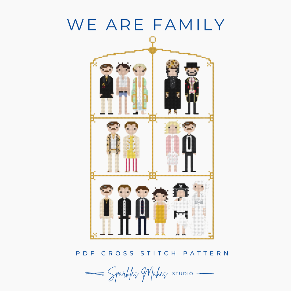 We Are Family The Birdcage Inspired Cross Stitch Pattern PDF Download