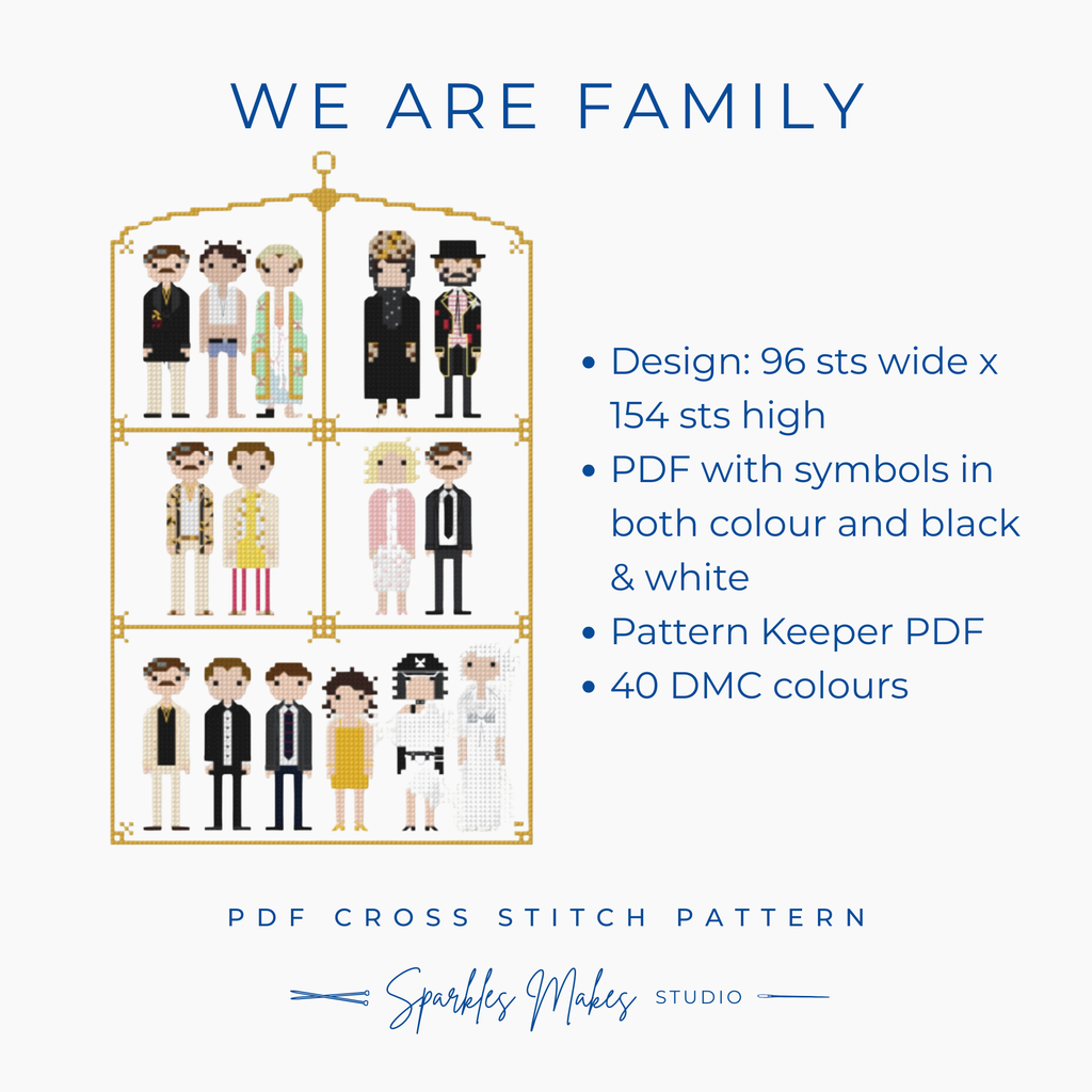 We Are Family The Birdcage Inspired Cross Stitch Pattern PDF Download