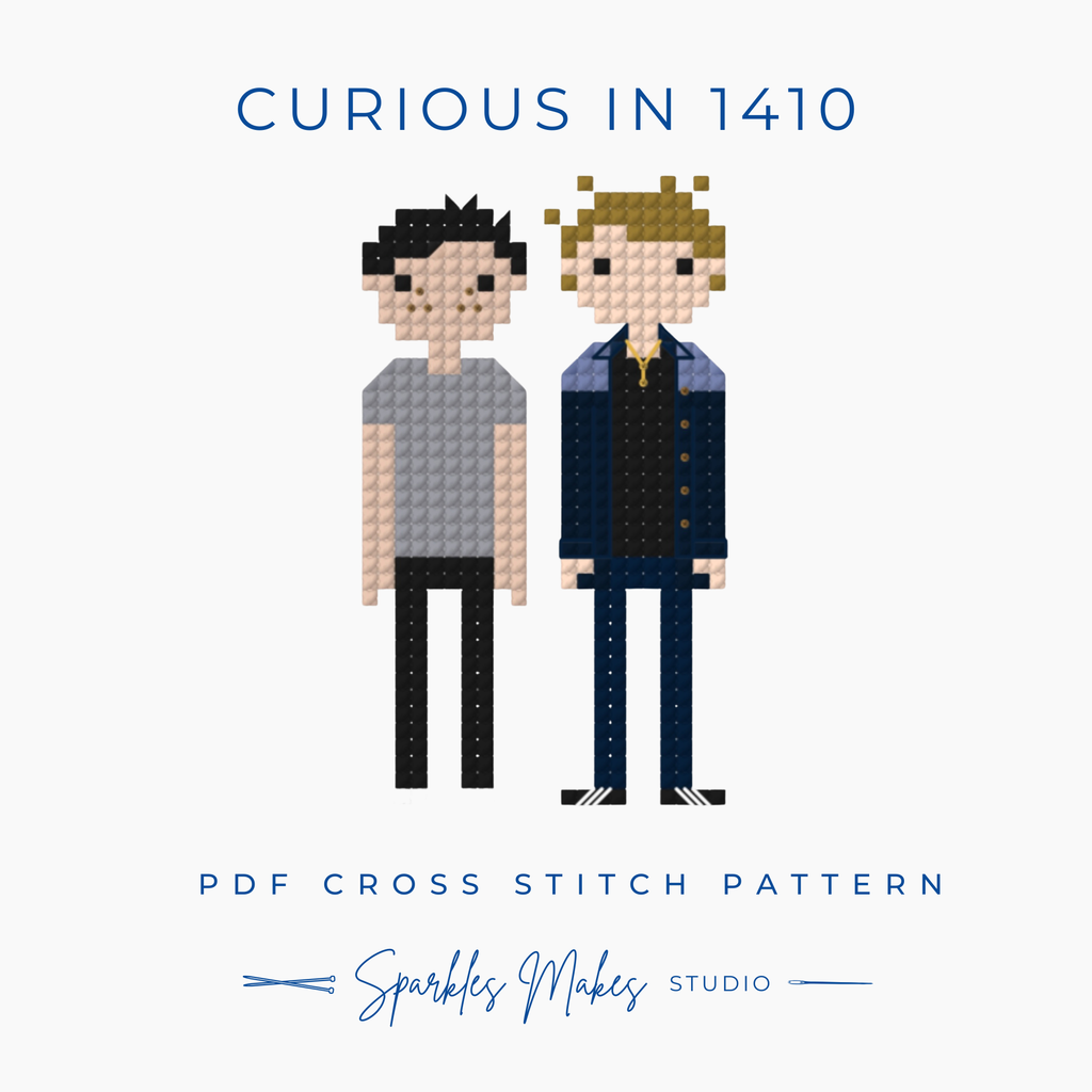 Curious in 1410 Shane Hollander & Ilya Rosanov Heated Rivalry Inspired Cross Stitch Pattern PDF Download