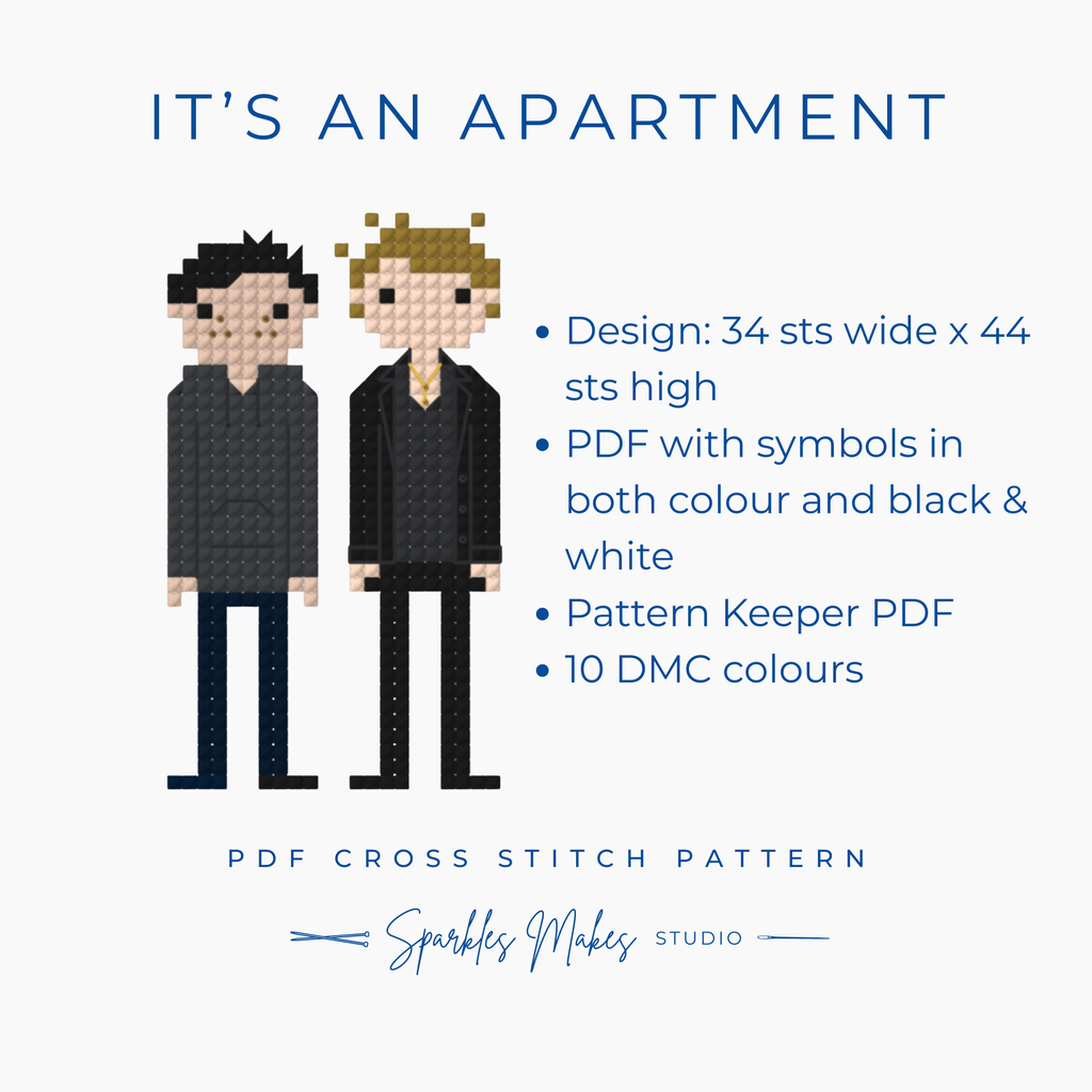 It’s An Apartment Shane Hollander & Ilya Rozanov Heated Rivalry Inspired Cross Stitch Pattern PDF Download