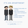 It’s An Apartment Shane Hollander & Ilya Rozanov Heated Rivalry Inspired Cross Stitch Pattern PDF Download