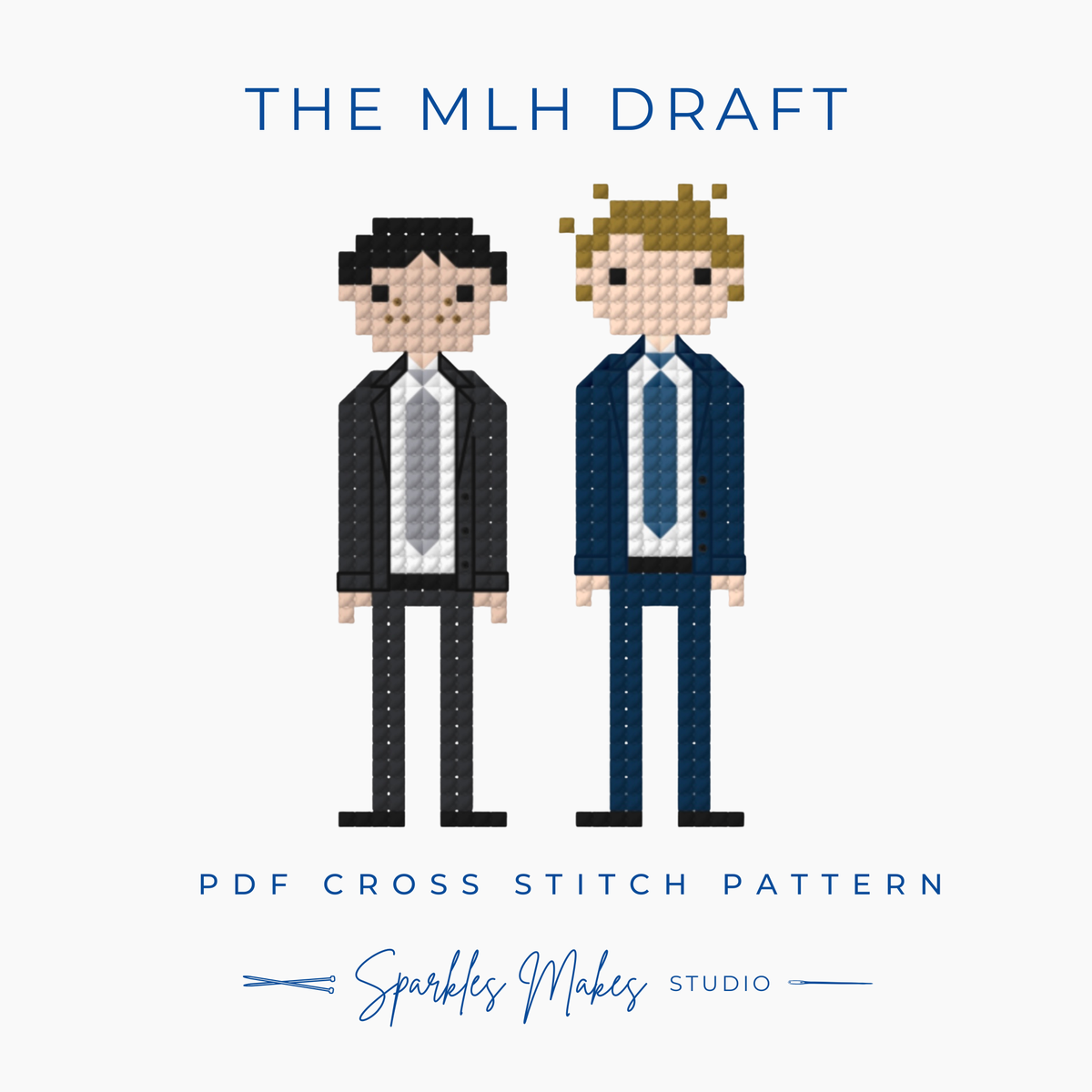 The MLH Draft Shane Hollander & Ilya Rozanov Heated Rivalry Inspired Cross Stitch Pattern PDF Download