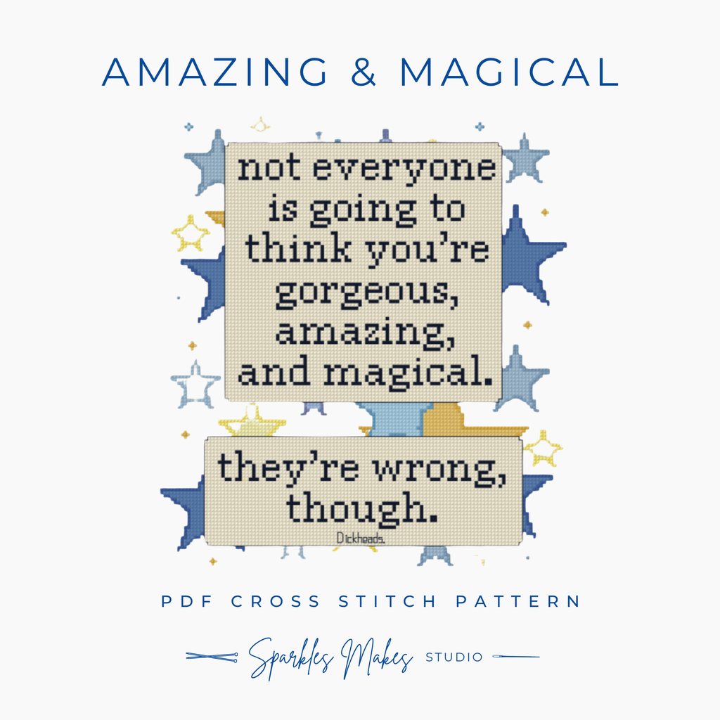 Amazing & Magical Quote Cross Stitch Pattern PDF Download