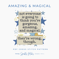 Amazing & Magical Quote Cross Stitch Pattern PDF Download