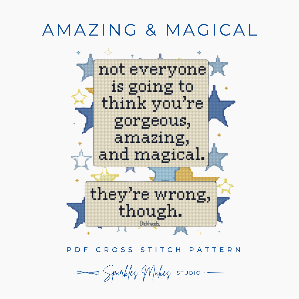 Amazing & Magical Quote Cross Stitch Pattern PDF Download