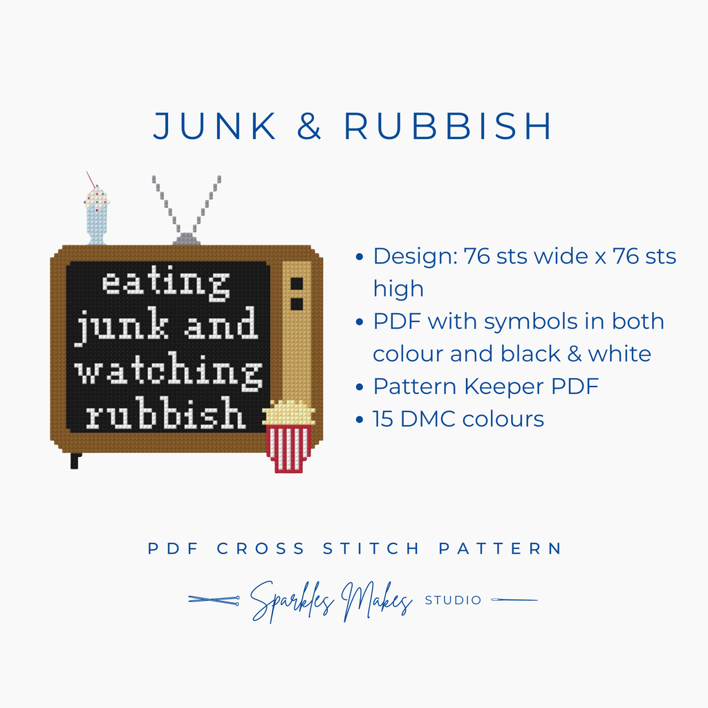 Junk & Rubbish Funny Quote Cross Stitch Pattern PDF Download