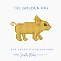 The Golden Pig Dan and Phil Phan Inspired Cross Stitch Pattern PDF Download