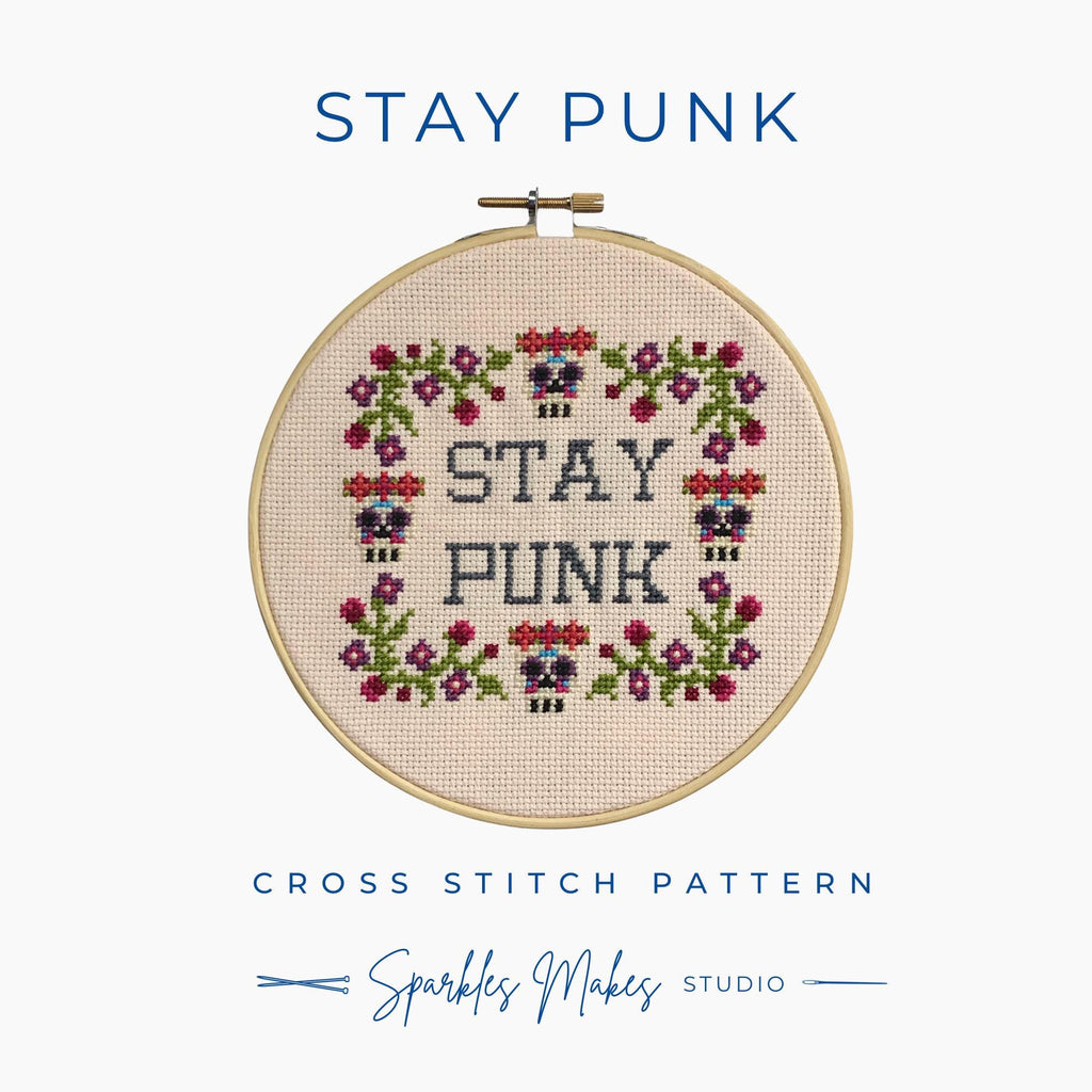Stay Punk Cross Stitch Pattern PDF Download