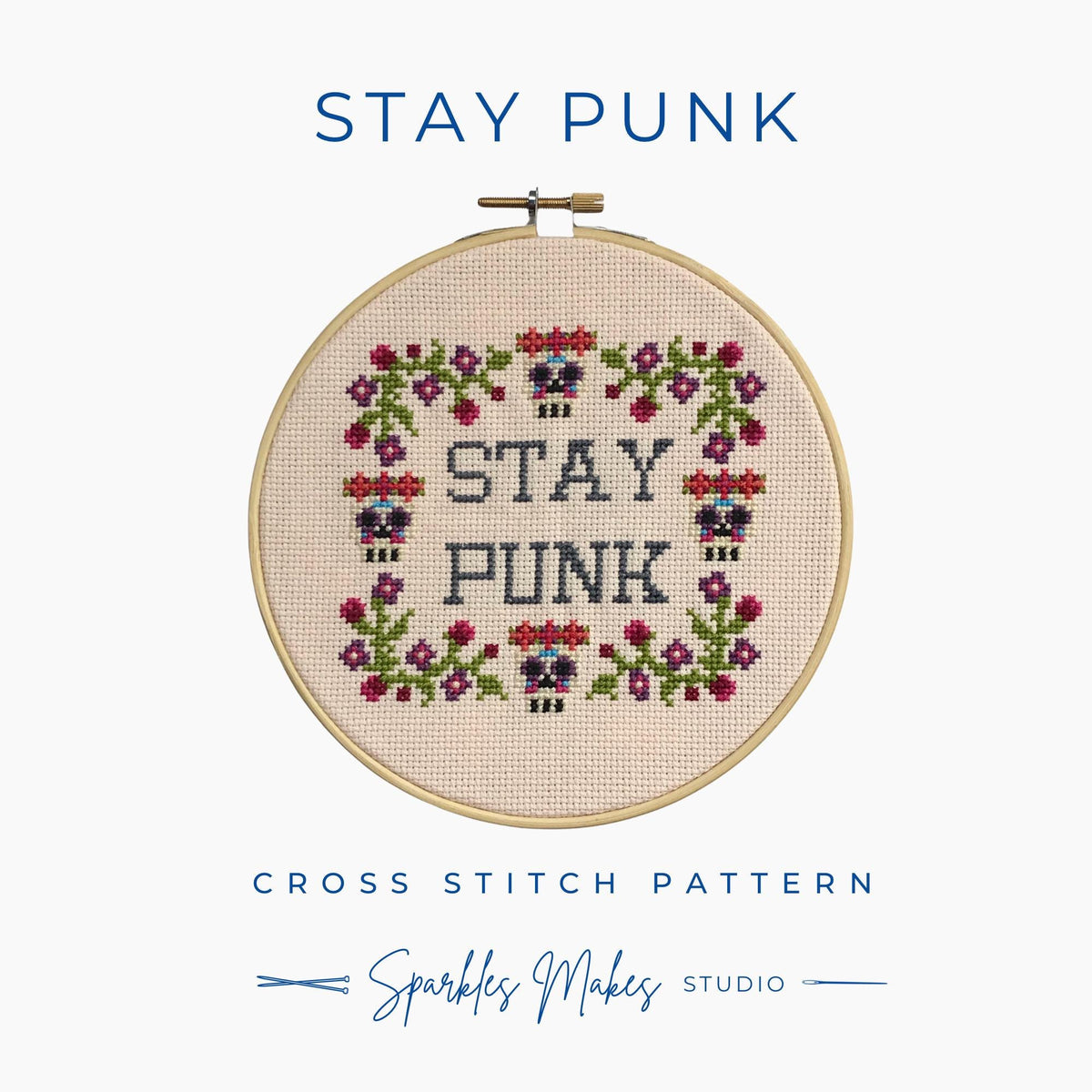 Stay Punk Cross Stitch Pattern PDF Download