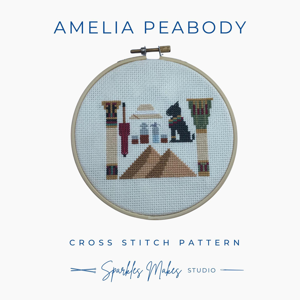 Amelia Peabody Emerson Mysteries Inspired Cross Stitch Pattern PDF