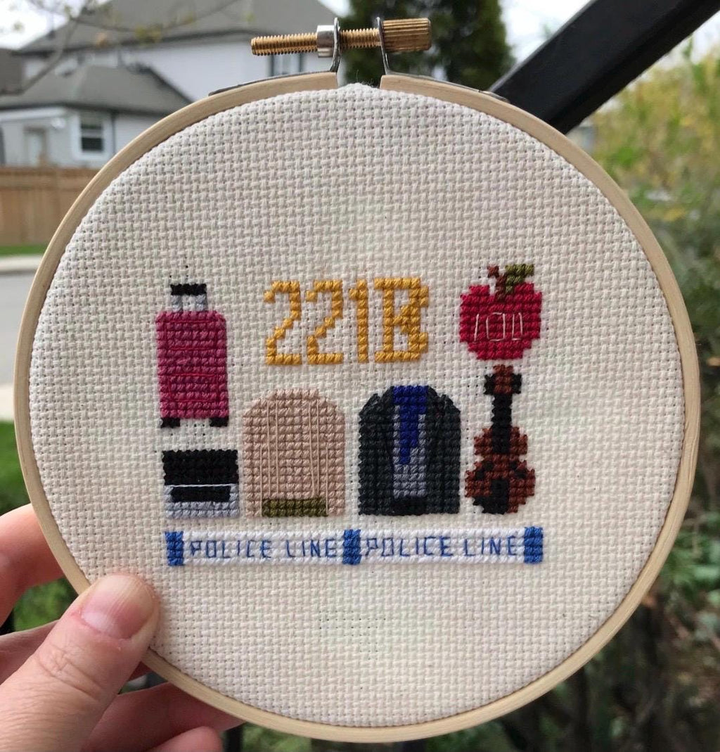 Sherlock Holmes 221B Inspired Cross Stitch Pattern Bundle PDF Download