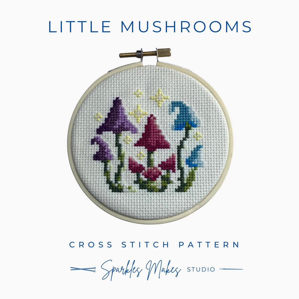 Little Mushrooms Fantasy Cross Stitch Pattern PDF Download