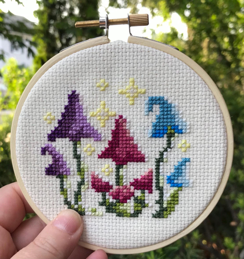 Little Mushrooms Fantasy Cross Stitch Pattern PDF Download