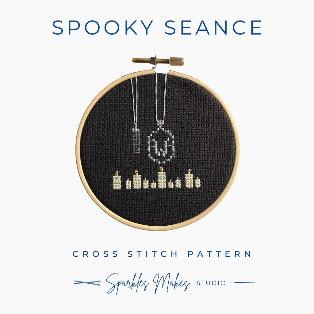 Spooky Seance Wednesday Inspired Cross Stitch Pattern PDF Download
