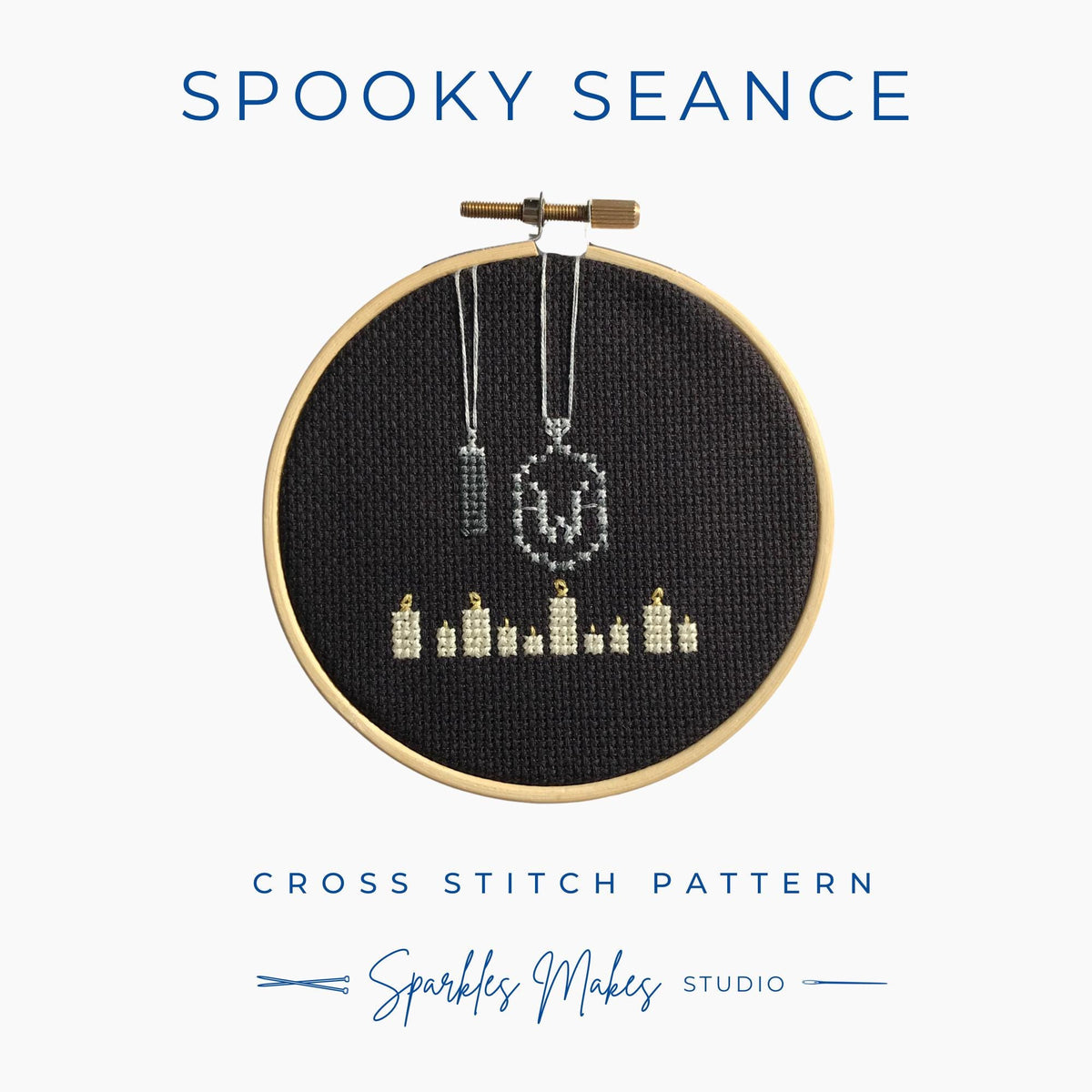 Spooky Seance Wednesday Inspired Cross Stitch Pattern PDF Download