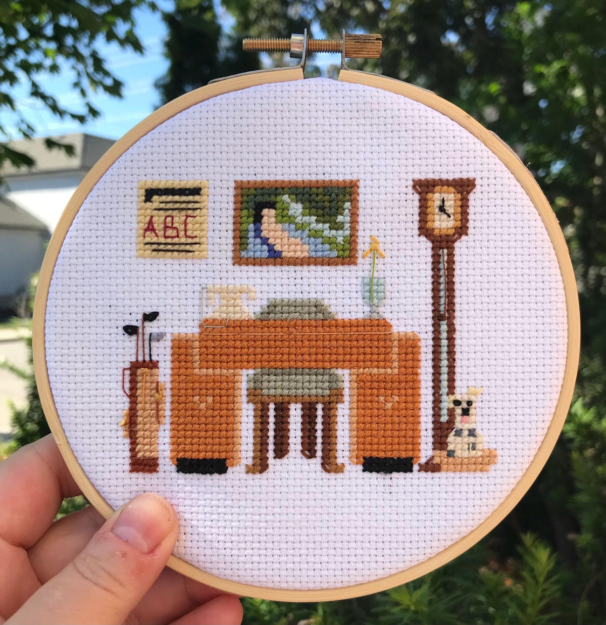 Appointment with Poirot Agatha Christie Inspired Cross Stitch Pattern PDF Download