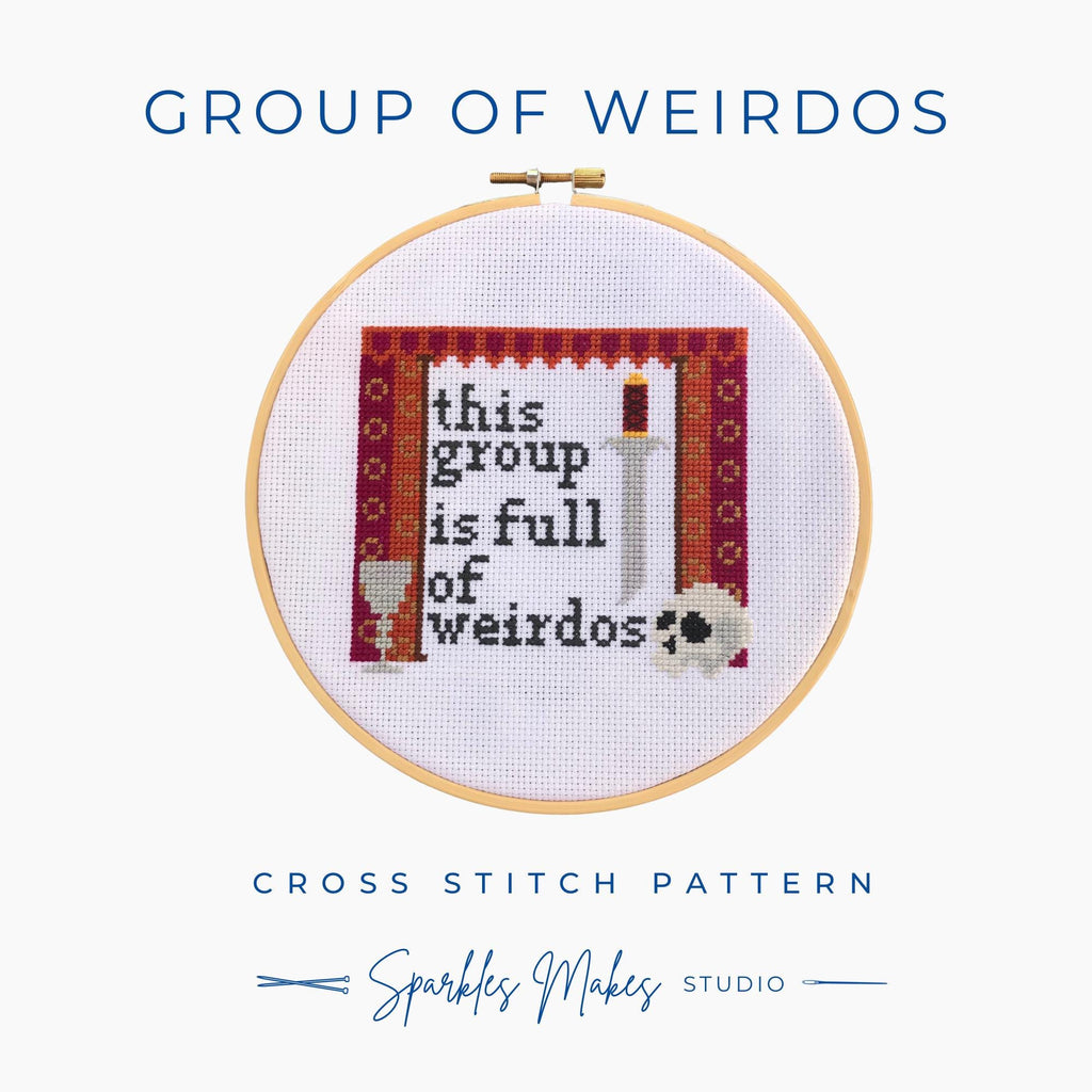 Group of Weirdos Astarion BG3 Inspired Cross Stitch Pattern PDF Download