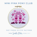 Mini Pink Pony Club Chappell Roan Inspired Cross Stitch Pattern PDF