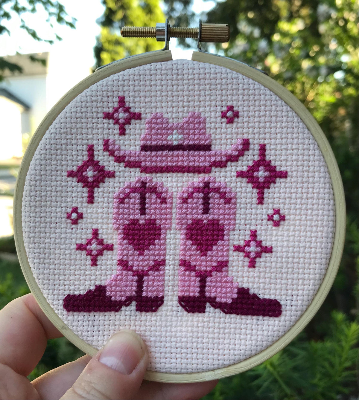 Mini Pink Pony Club Chappell Roan Inspired Cross Stitch Pattern PDF