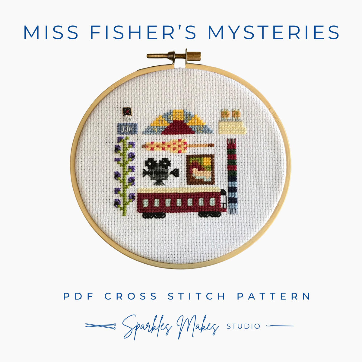 Miss Fisher’s Mysteries Inspired Cross Stitch Pattern PDF Download