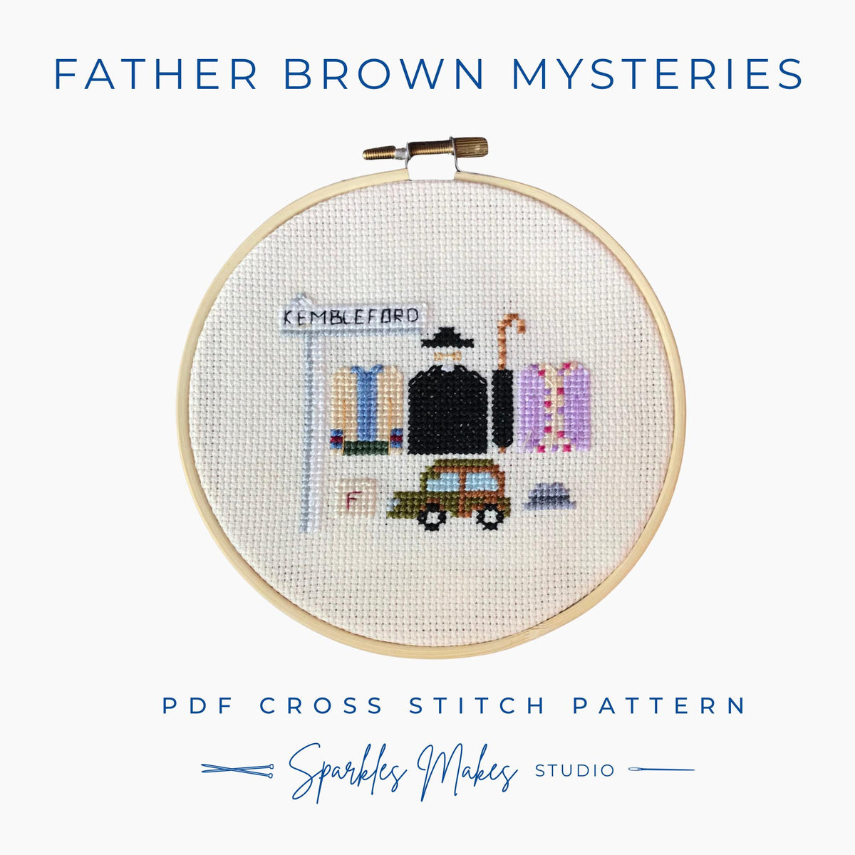 Father Brown Mysteries Inspired Cross Stitch Pattern PDF Download